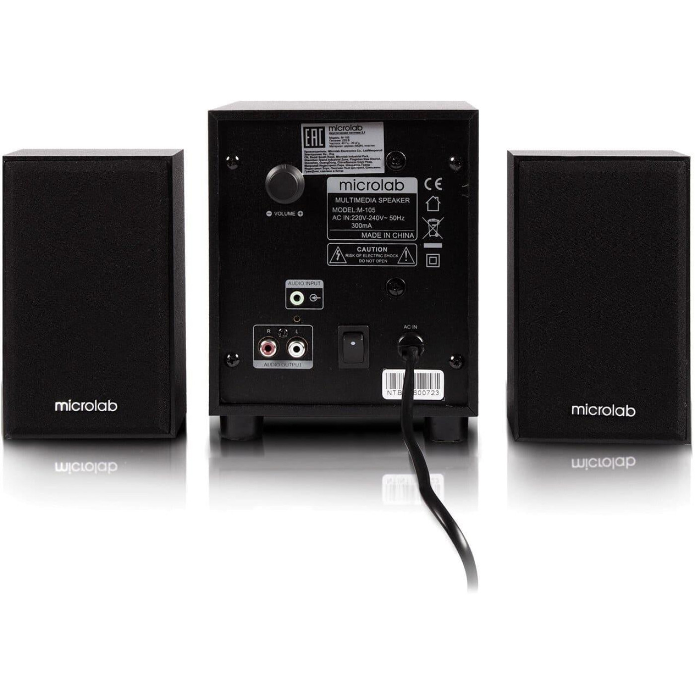 Акустическая система Microlab 2.1 M-105 10Вт Black (M-105)