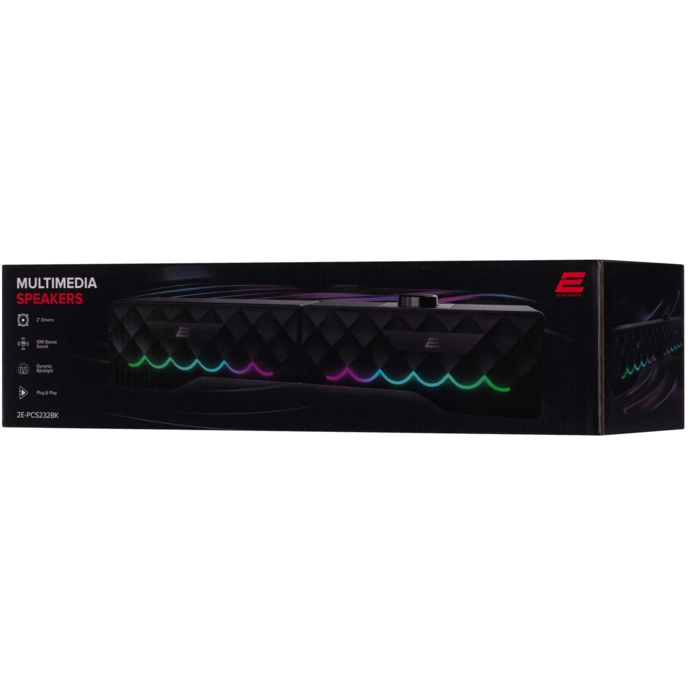 Акустическая система 2E 2.0 PCS232 RGB Matrix USB Black (2E-PCS232BK)
