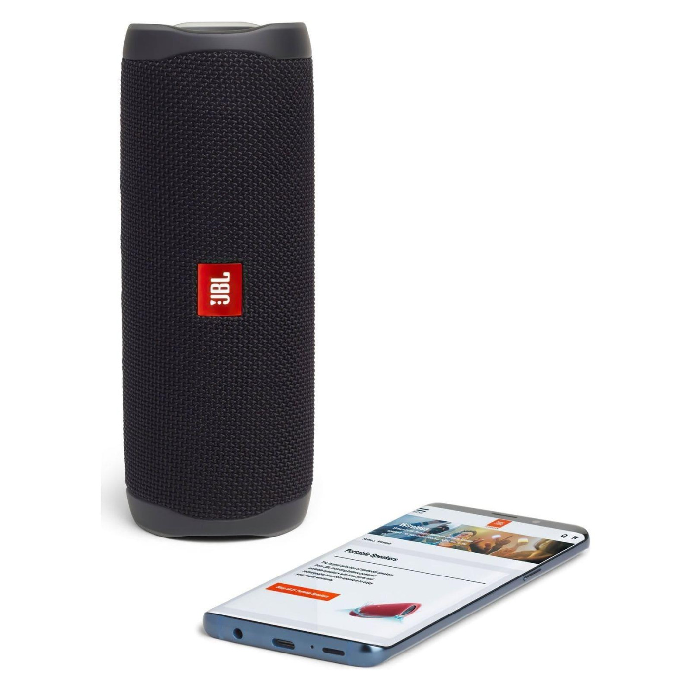 Акустическая система JBL Flip 5 Black (JBLFLIP5BLKEU)