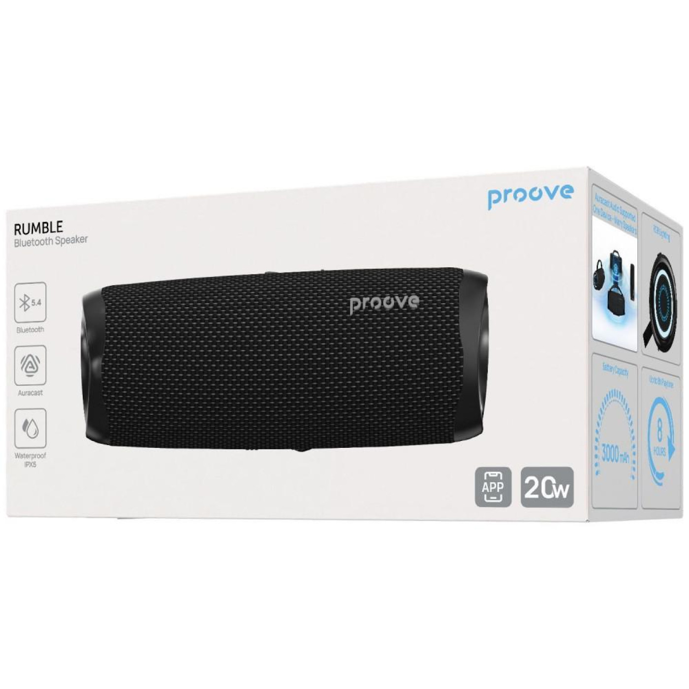 Портативна акустика Proove Rumble 20W (APP) black (PSRM2001AP01)