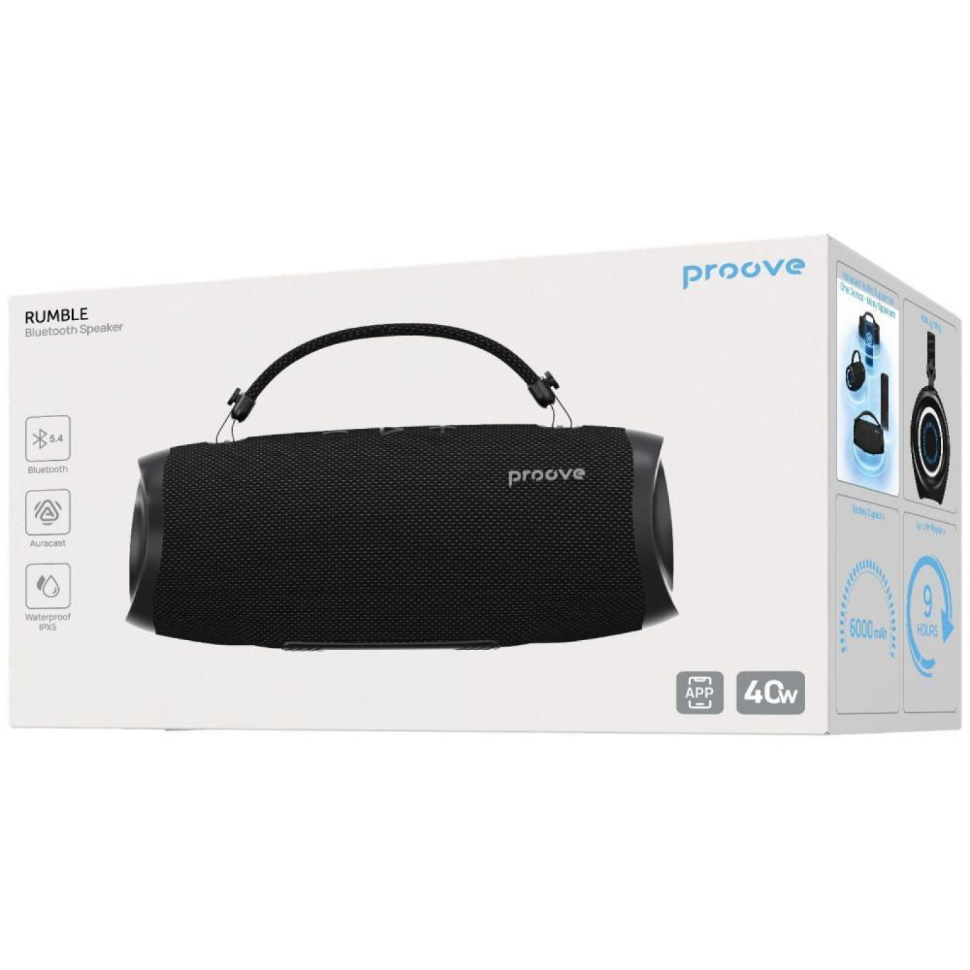 Портативна акустика Proove Rumble 40W (APP) black (PSRM4001AP01)