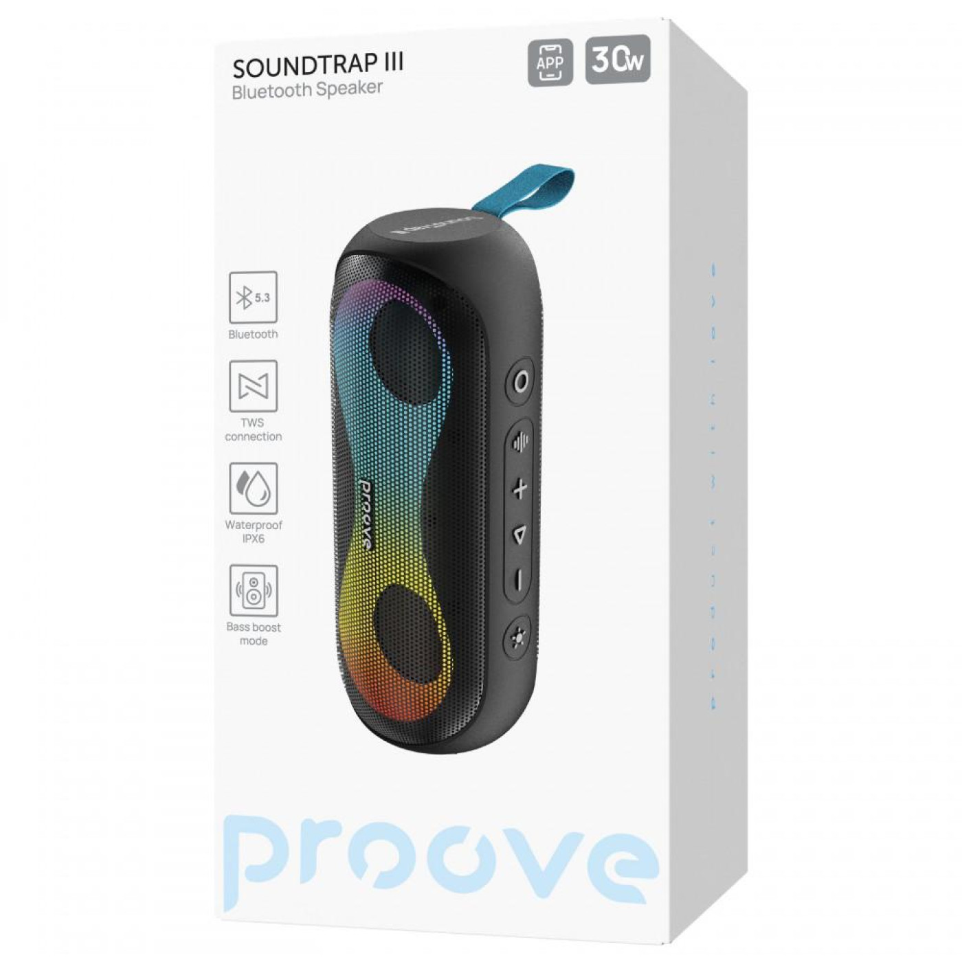 Портативна акустика Proove SoundTrap III 30W (APP) black (PSST3001AP01)