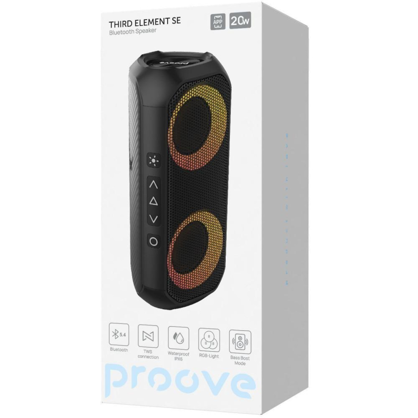 Портативна акустика Proove Third Element SE 20W (APP) black (PSTE2001AP01)