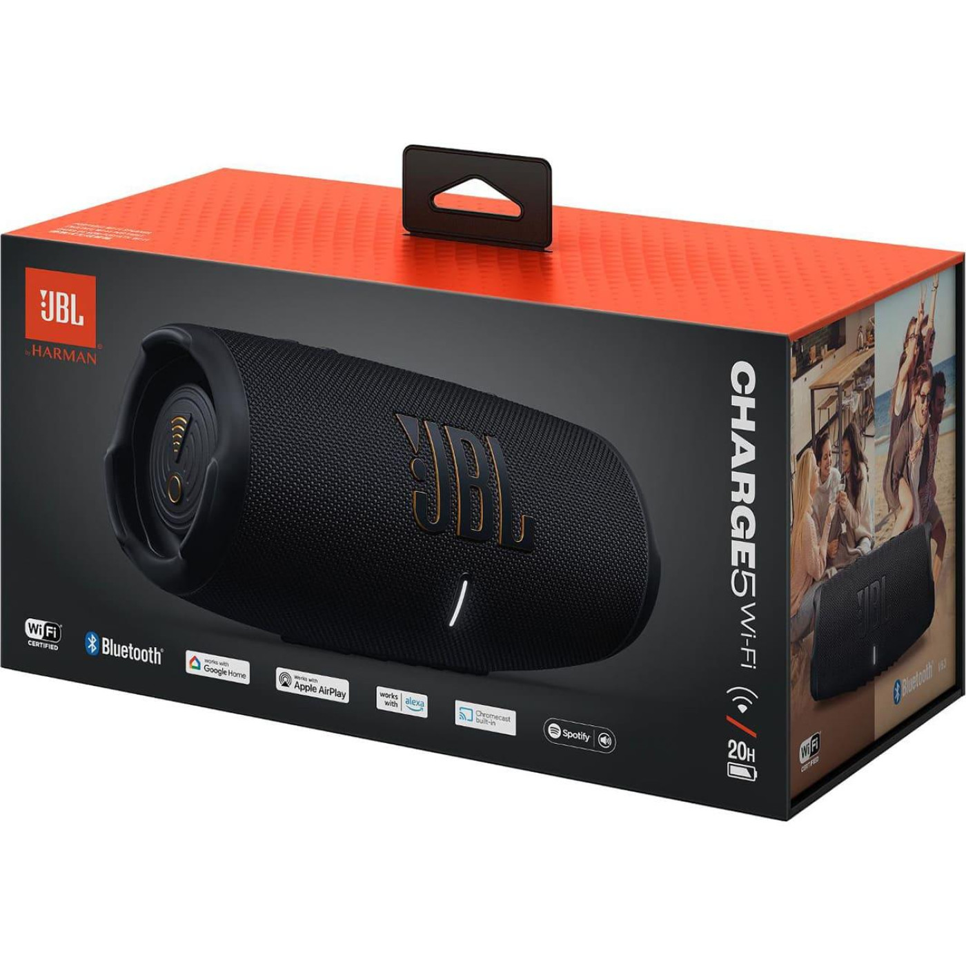 Портативная акустика JBL Charge 5 WI-FI Midnight Black (JBLCHARGE5WIFIBLK)