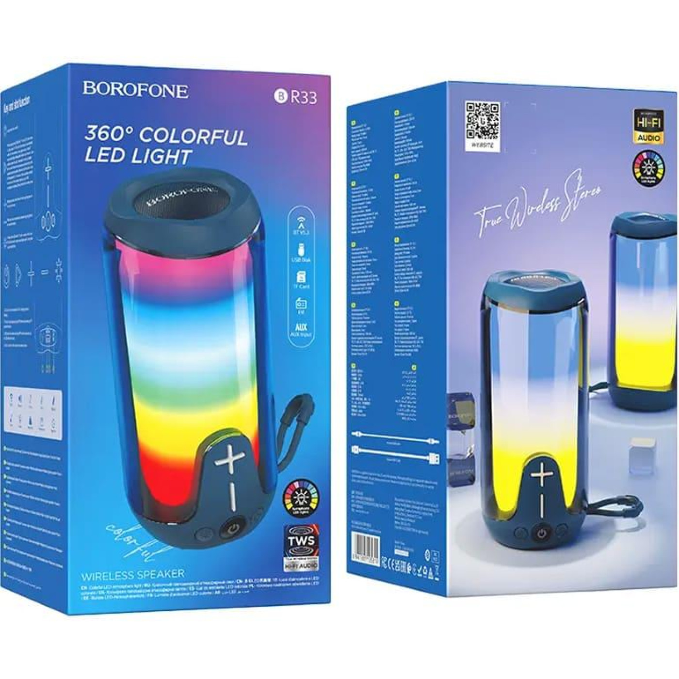 Портативна колонка BOROFONE BR33 Pulse color sports BT speaker Navy Blue