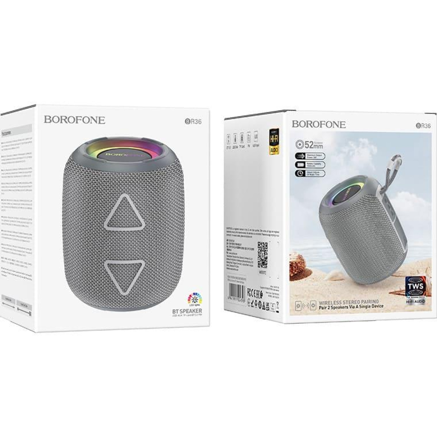 Портативна колонка BOROFONE BR36 Lucy sports BT speaker Dark Gray