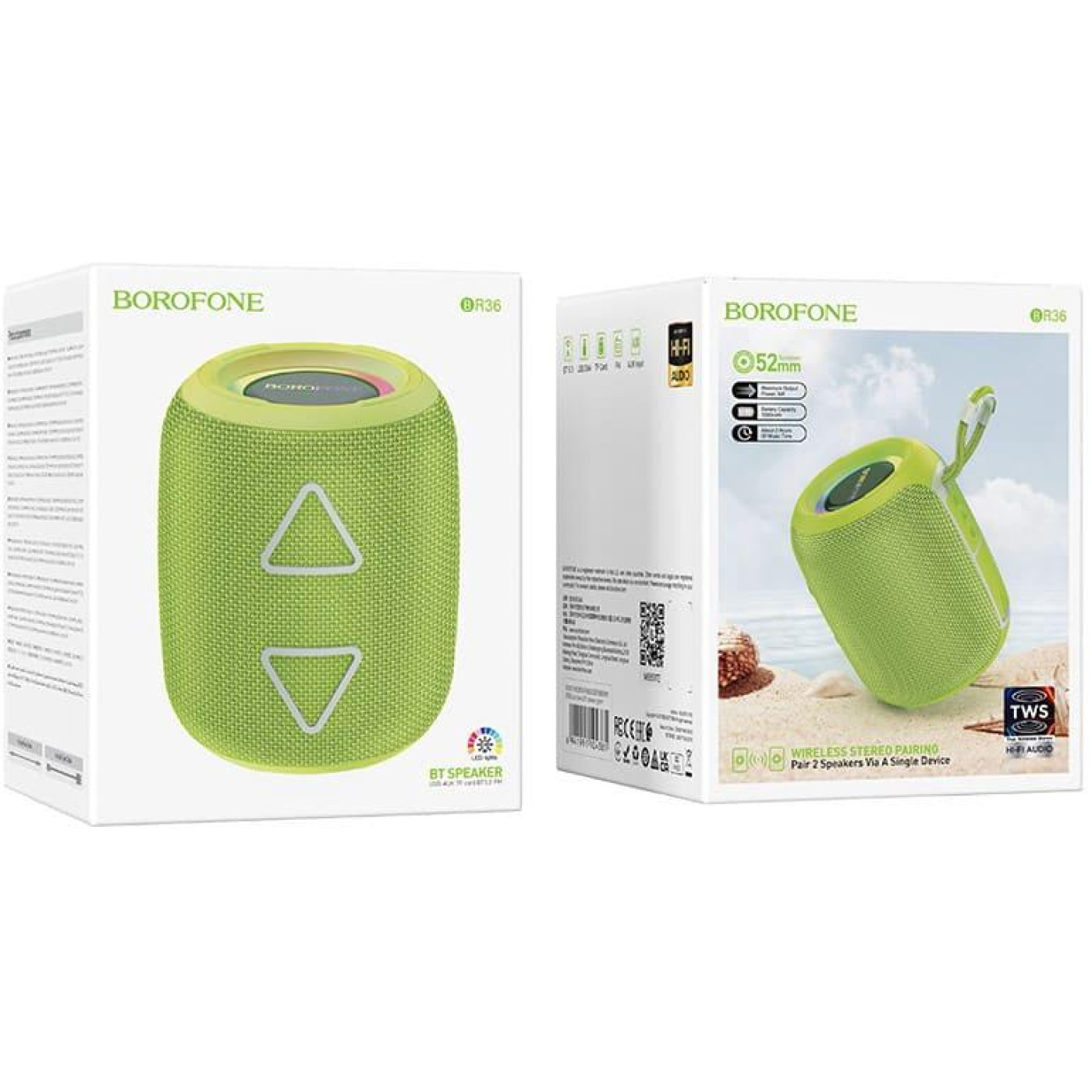 Портативна колонка BOROFONE BR36 Lucy sports BT speaker Green