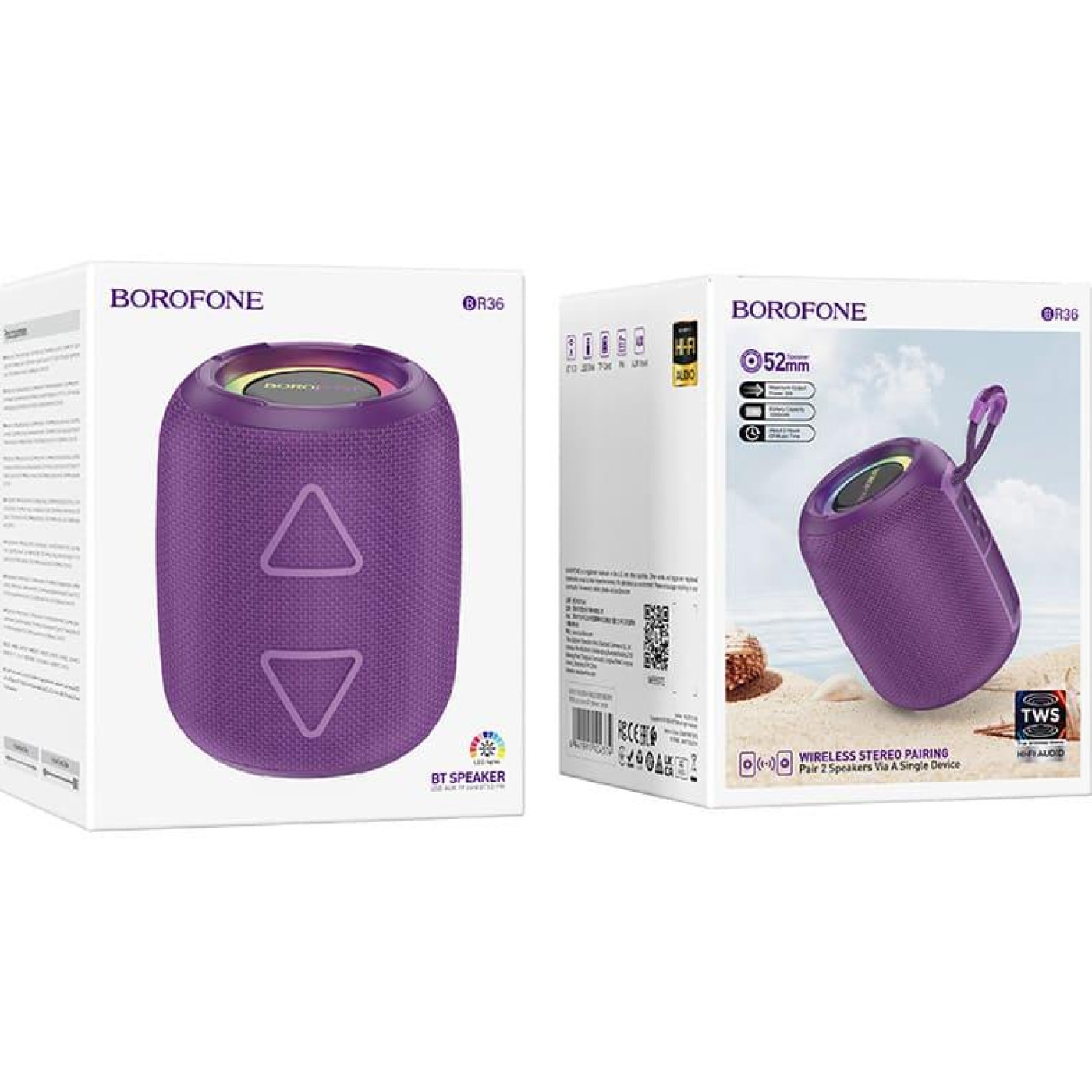 Портативна колонка BOROFONE BR36 Lucy sports BT speaker Purple