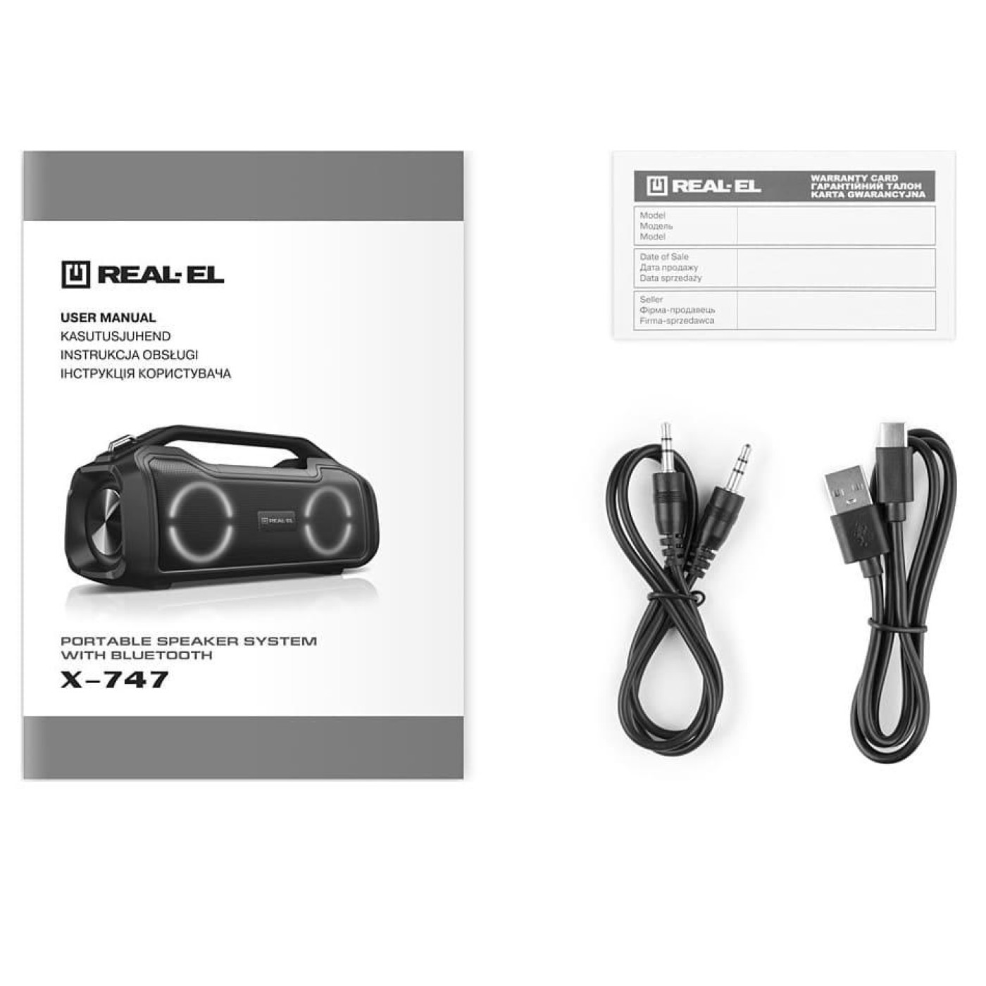 Портативна акустика Real-EL X-747 Black (X-747 Black)