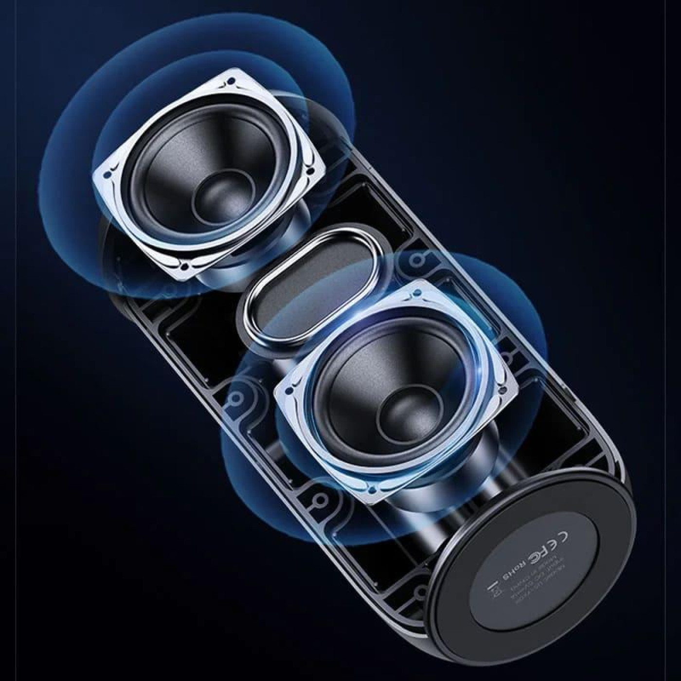 Портативна колонка Usams US-YC011 IPX7 Waterproof Wireless Speaker with Lanyard -- YC Series 2000mAh Black