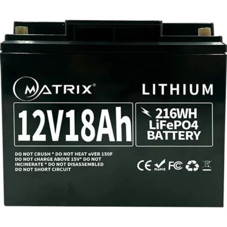 Акумуляторна батарея для ДБЖ Matrix 12.8 V / 18 А*ч (MLR 1218)