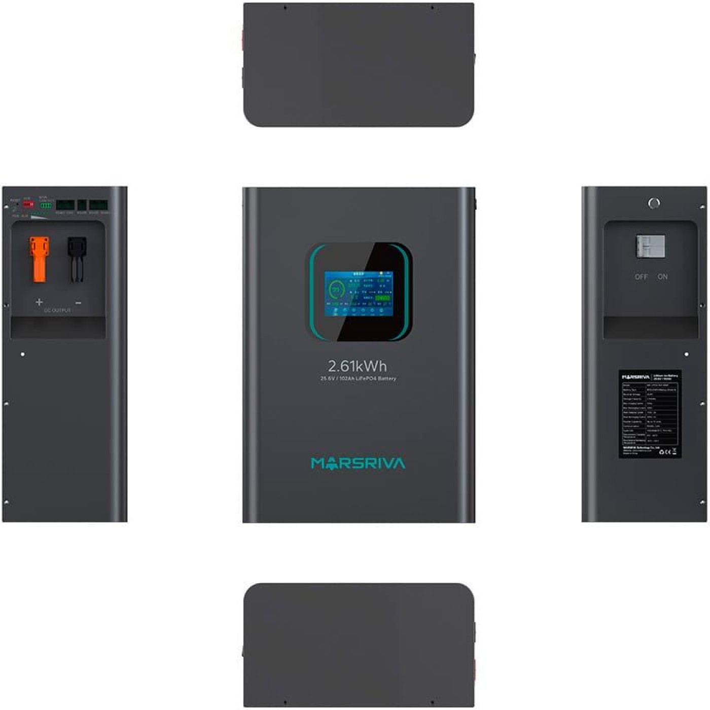 Аккумуляторная батарея для ИБП Marsriva LiFePO4 / 25.6 V / 100 А*ч (MR-LFP24-100-WMD)