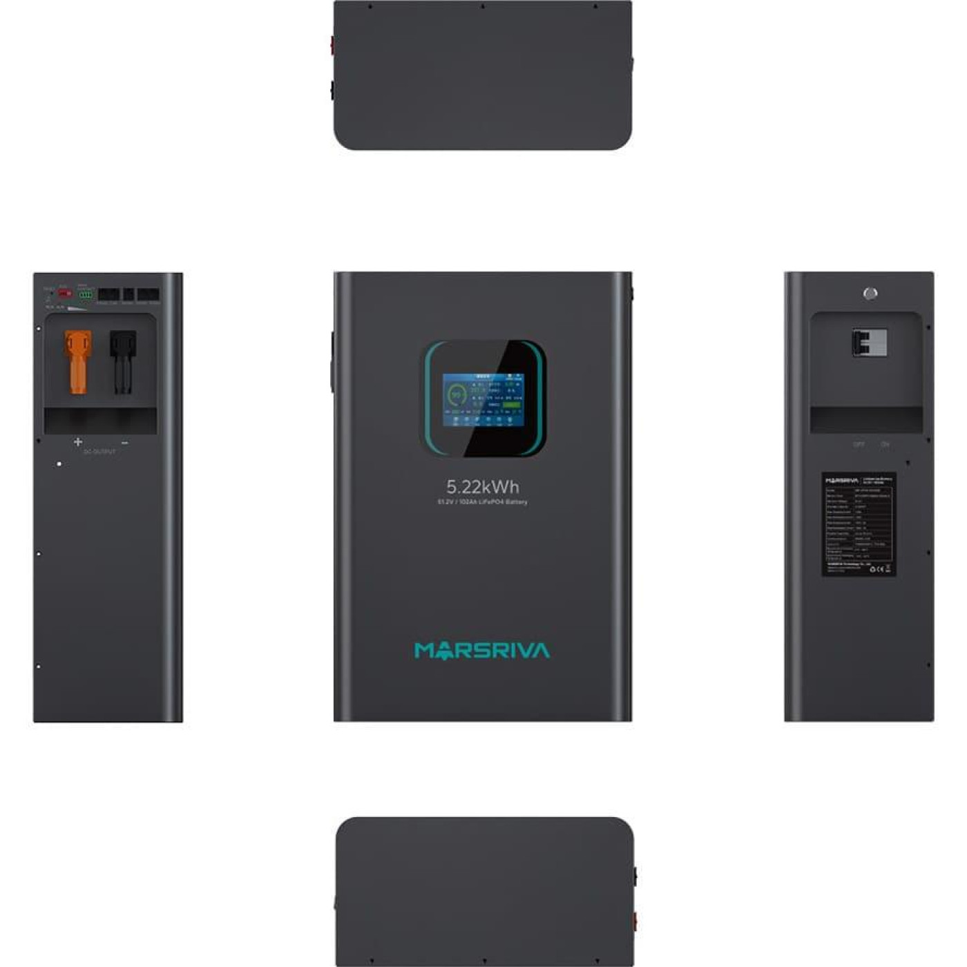 Аккумуляторная батарея для ИБП Marsriva LiFePO4 51.2 V / 100 А*ч (MR-LFP48-100-WMD)