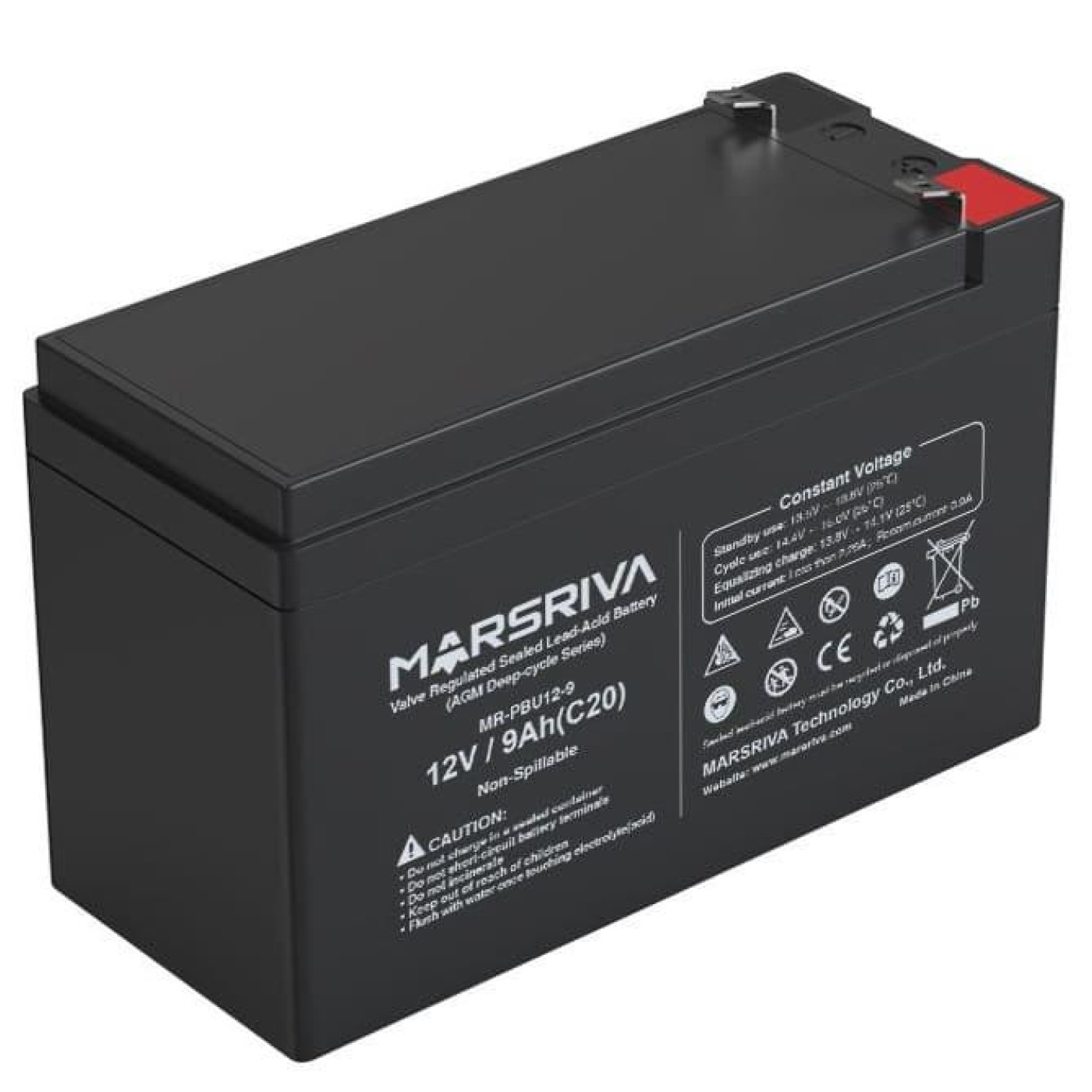 Аккумуляторная батарея для ИБП Marsriva GEL 12 V / 9 А*ч (MR-PBU12-9)