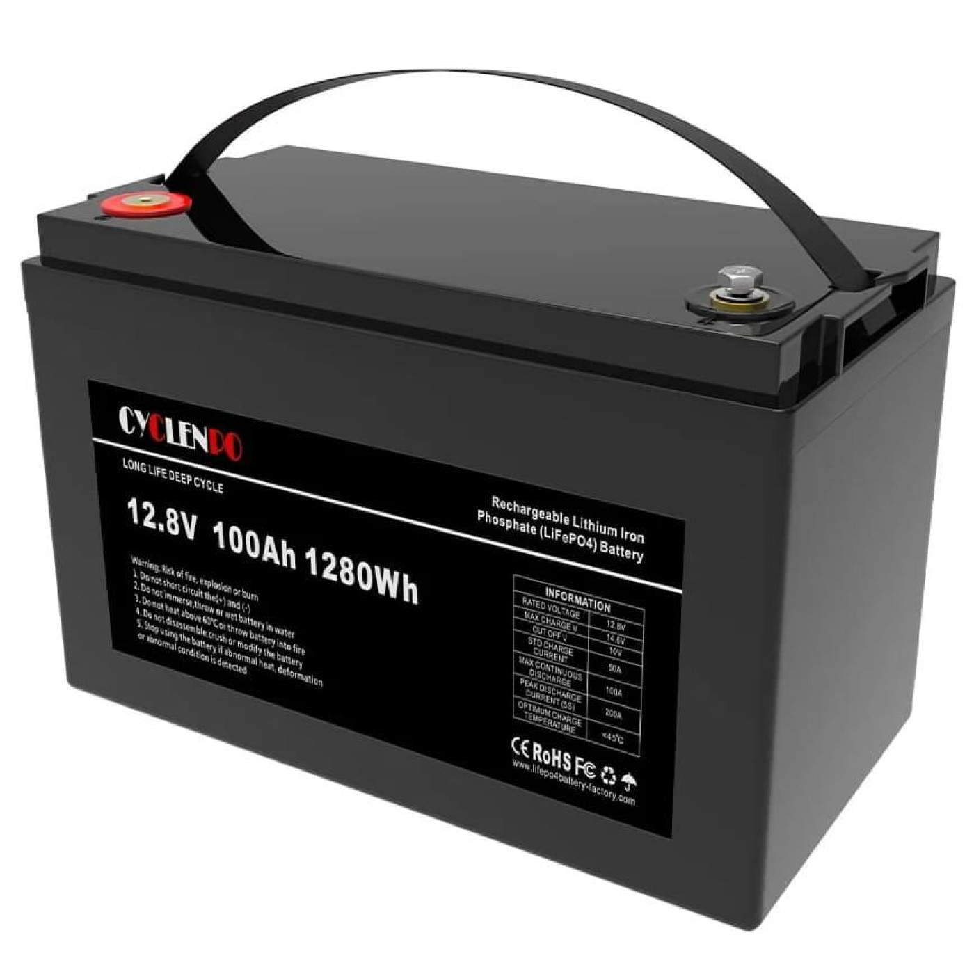 Аккумуляторная батарея для ИБП Cyclen LiFePO4 12.8 V / 100 А*ч (44-00075)