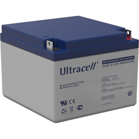 Акумуляторна батарея для ДБЖ Ultracell AGM 12 V / 26 А*ч (UL26-12)