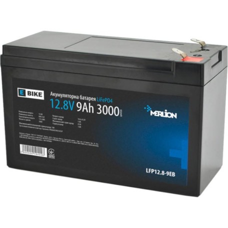 Акумуляторна батарея для ДБЖ Merlion LiFePO4 12.8 V / 9 А*ч (LFP12.8-9EB)