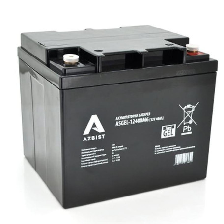 Акумуляторна батарея для ДБЖ Azbist GEL 12 V / 40 А*ч (ASGEL-12400M6)