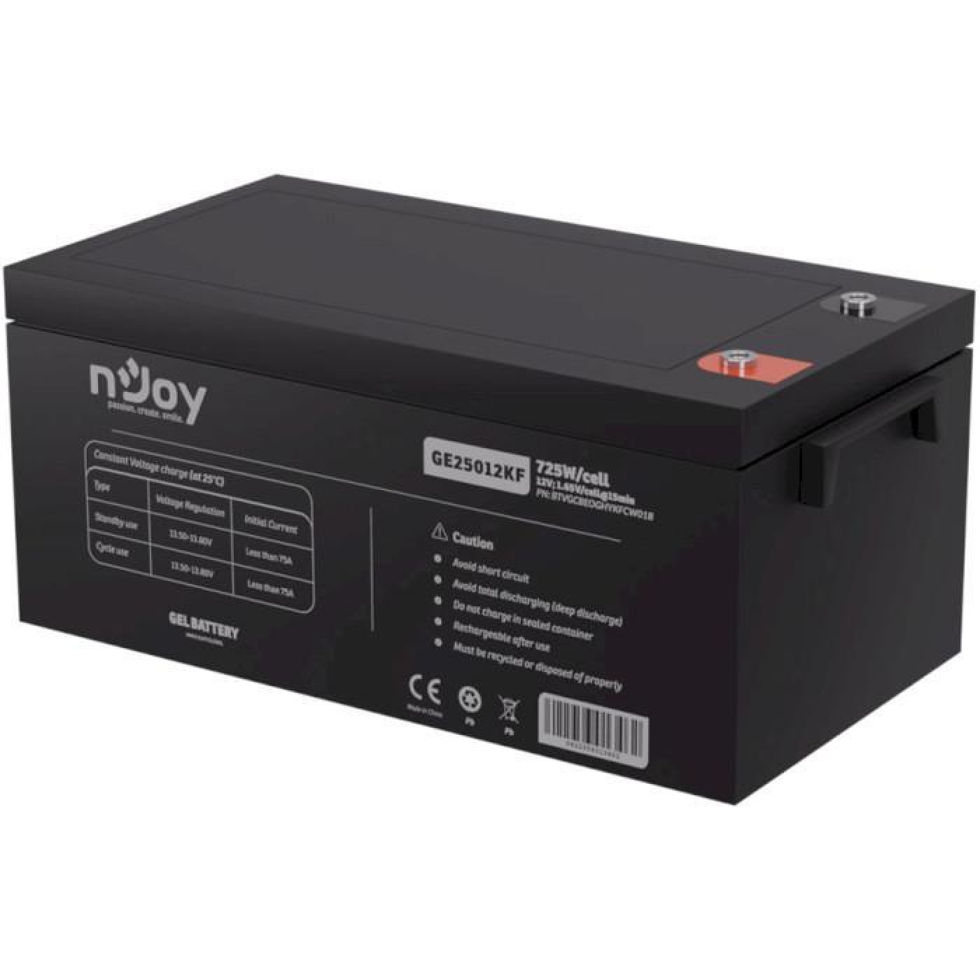 Аккумуляторная батарея для ИБП Njoy GEL 12 V / 250 А*ч (GE25012KF)