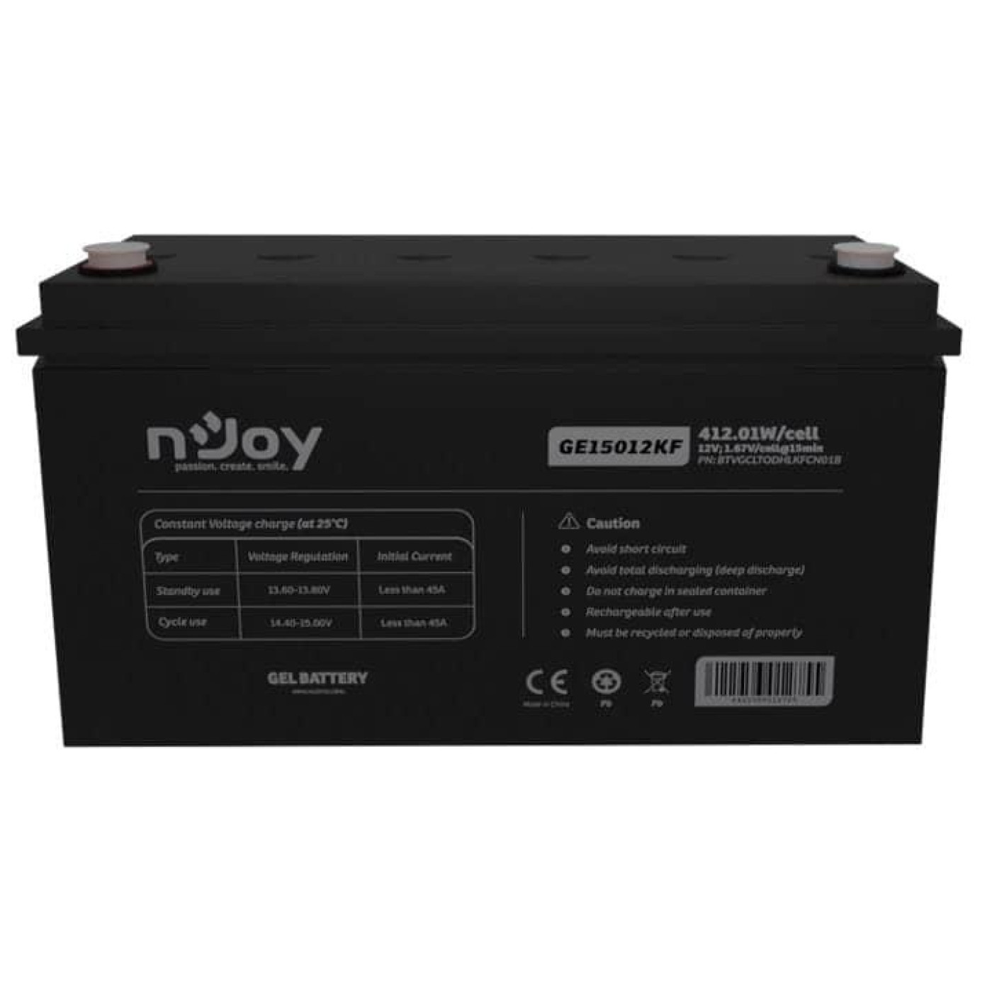 Аккумуляторная батарея для ИБП Njoy GEL 12 V / 150 А*ч (GE15012KF)