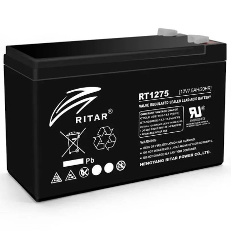 Акумуляторна батарея для ДБЖ Ritar AGM 12 V / 7.5 А*ч (RT1275B)