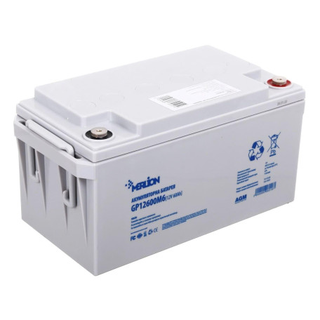 Акумуляторна батарея для ДБЖ Merlion AGM 12 V / 60 А*ч (GP12600M6)