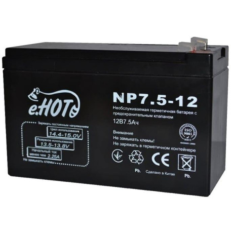 Акумуляторна батарея для ДБЖ Enot AGM 12 V / 7.5 А*ч (NP7.5-12)