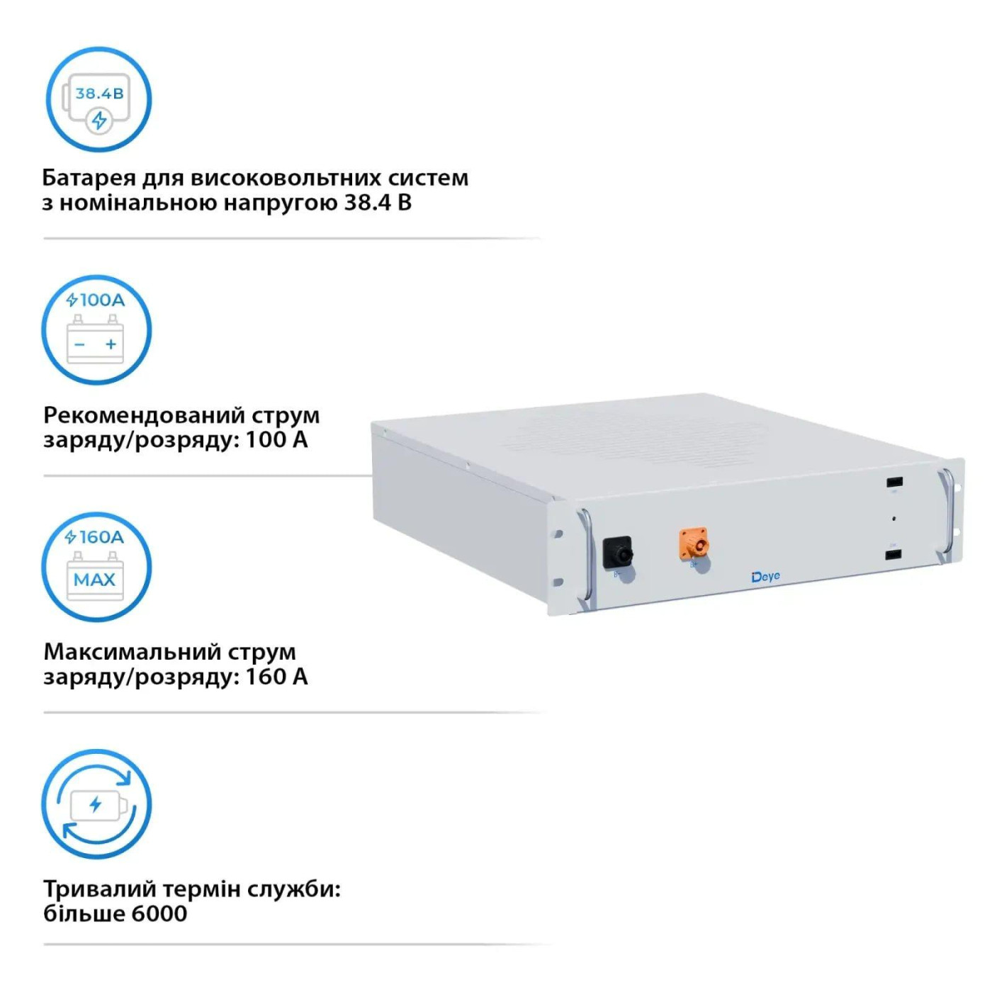 Аккумуляторная батарея для ИБП Deye LiFePO4 38.4 V / 200 А*ч (BOS-A)
