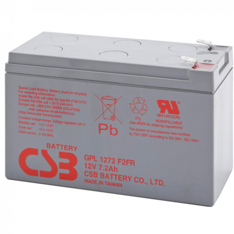 Акумуляторна батарея для ДБЖ CSB AGM 12 V / 7.2 А*ч (GPL1272F2)