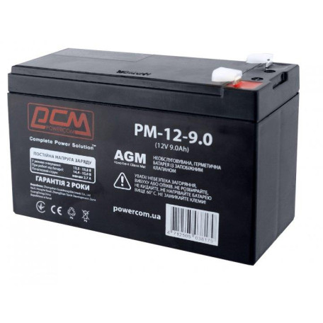 Акумуляторна батарея для ДБЖ Powercom AGM 12 V / 9 А*ч (PM-12-9)