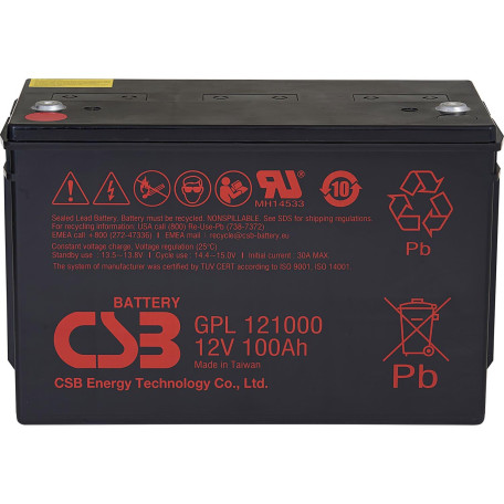 Акумуляторна батарея для ДБЖ CSB AGM 12 V / 100 А*ч (GPL121000)