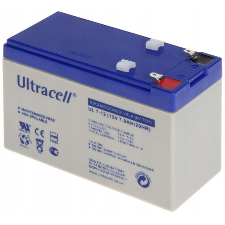 Акумуляторна батарея для ДБЖ Ultracell AGM 12 V / 7 А*ч (UL7-12)