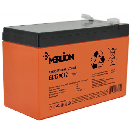 Аккумуляторная батарея для ИБП Merlion GEL 12 V / 9 А*ч (GL1290F2