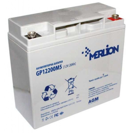 Акумуляторна батарея для ДБЖ Merlion AGM 12 V / 20 А*ч (GP12200M5PREMIUM)