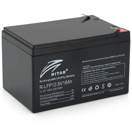 Акумуляторна батарея для ДБЖ Ritar LiFePO4 12.8 V / 18 А*ч (R-LFP 12.8V 18Ah)