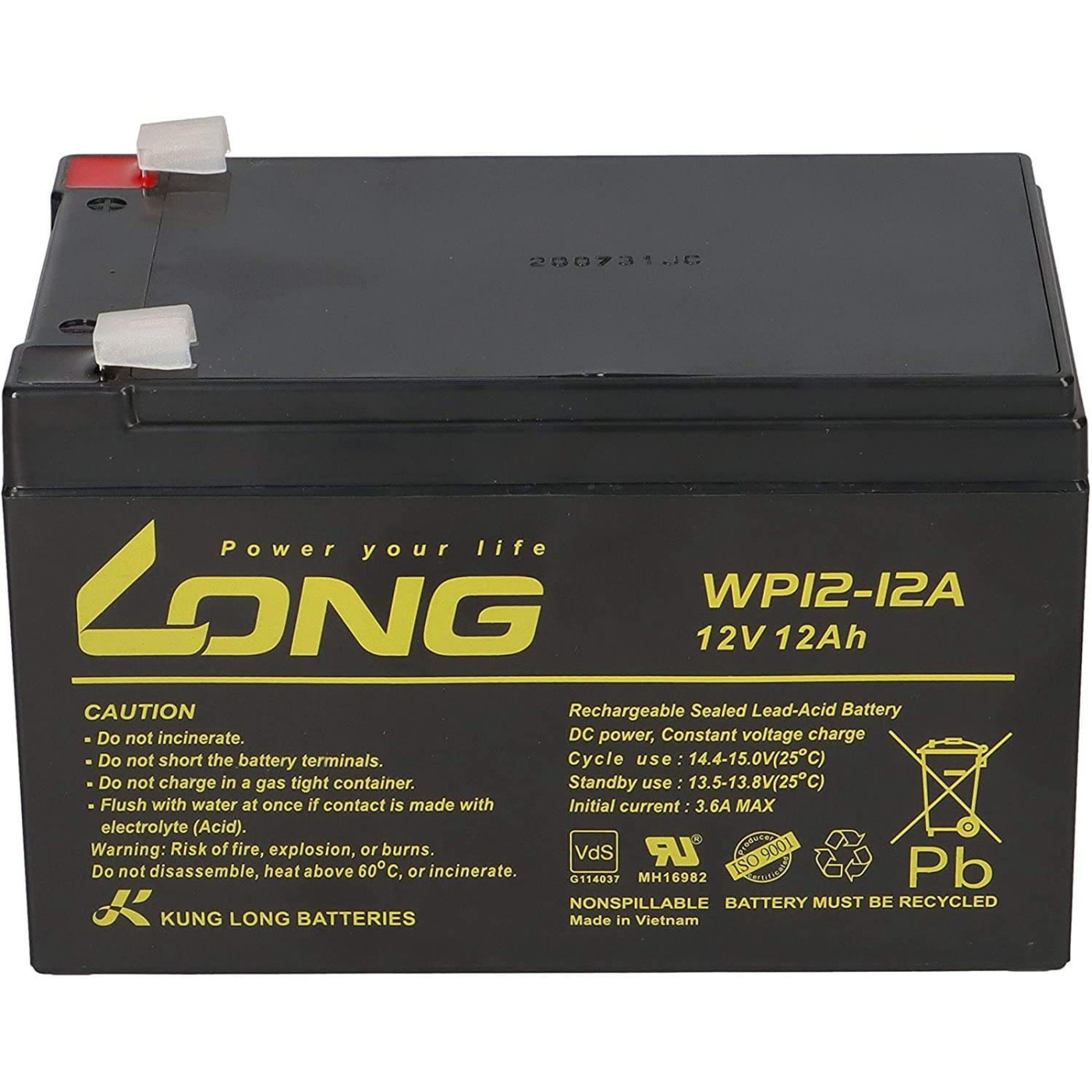 Аккумуляторная батарея для ИБП Long 12 V / 12 А*ч (WP12-12A)