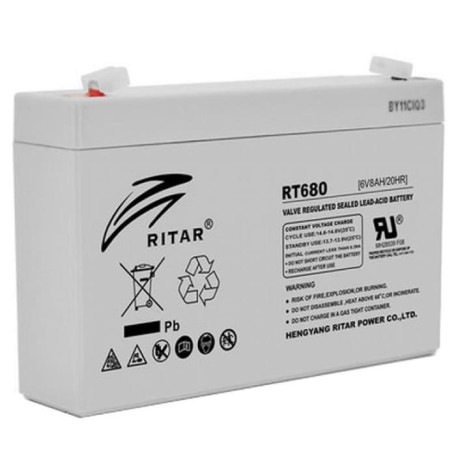 Акумуляторна батарея для ДБЖ Ritar AGM 6 V / 8 А*ч (RT680G)