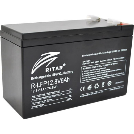 Акумуляторна батарея для ДБЖ Ritar LiFePO4 12.8 V / 6 А*ч (R-LFP 12.8V 6Ah)