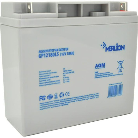Акумуляторна батарея для ДБЖ Merlion AGM 12 V / 18 А*ч (GP12180L5)