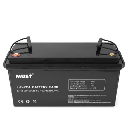 Акумуляторна батарея для ДБЖ Must LiFePO4 25.6 V / 100 А*ч (LP15-24100)