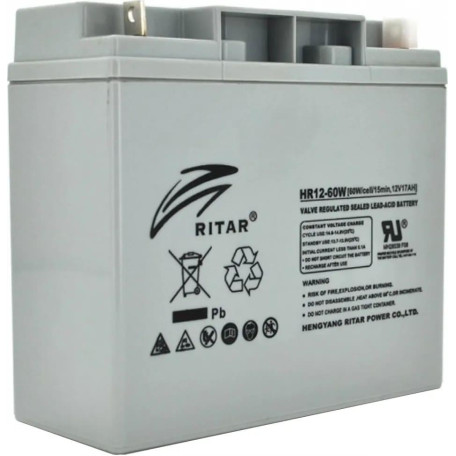 Акумуляторна батарея для ДБЖ Ritar AGM VRLA 12 V / 17 А*ч (HR1260W)