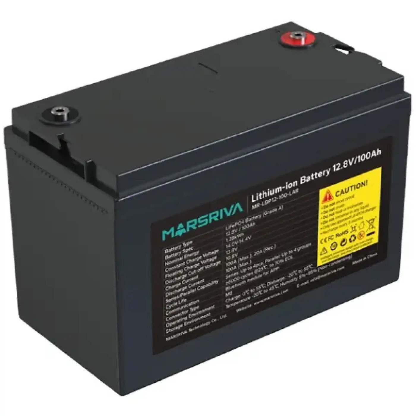 Аккумуляторная батарея для ИБП Marsriva LiFePO4 12.8 V / 100 А*ч (MR-LBP12-100-LAR)