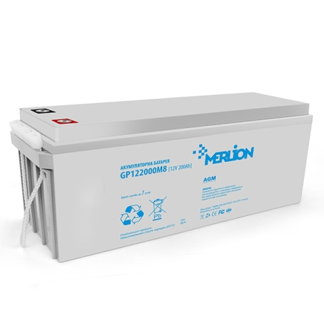 Акумуляторна батарея для ДБЖ Merlion AGM 12 V / 200 А*ч (GP122000M8)