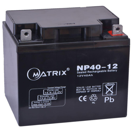Акумуляторна батарея для ДБЖ Matrix AGM VRLA 12 V / 40 А*ч (NP40-12)