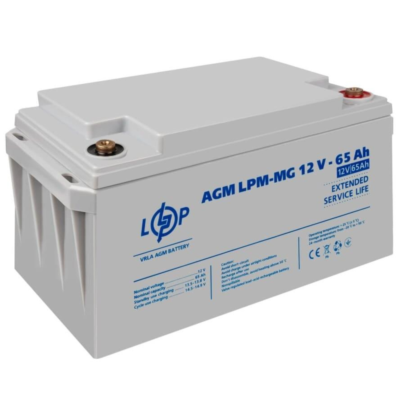 Акумуляторна батарея для ДБЖ LogicPower AGM 12 V / 65 А*ч (3872)
