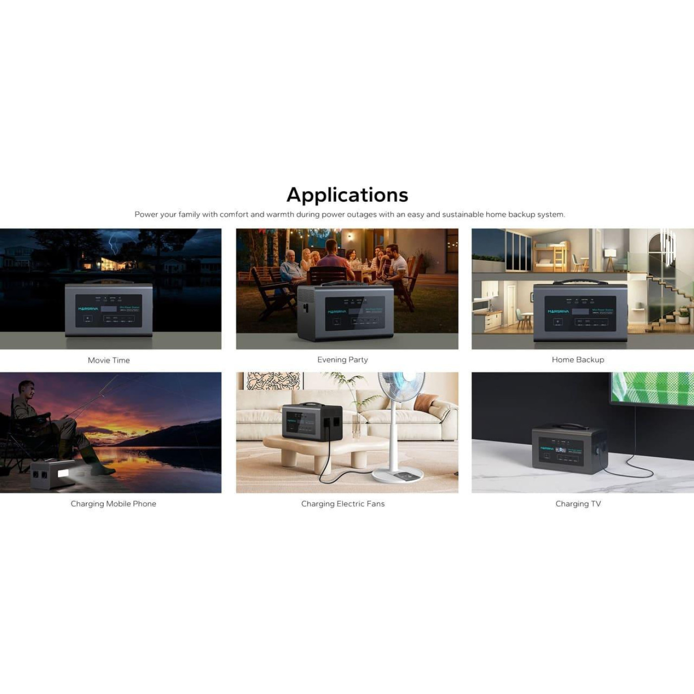 Зарядна станція Marsriva MP6Pro (655.3 Вт/г) 600W / / / LiFePO4 (MP6Pro_MARSRIVA) UA