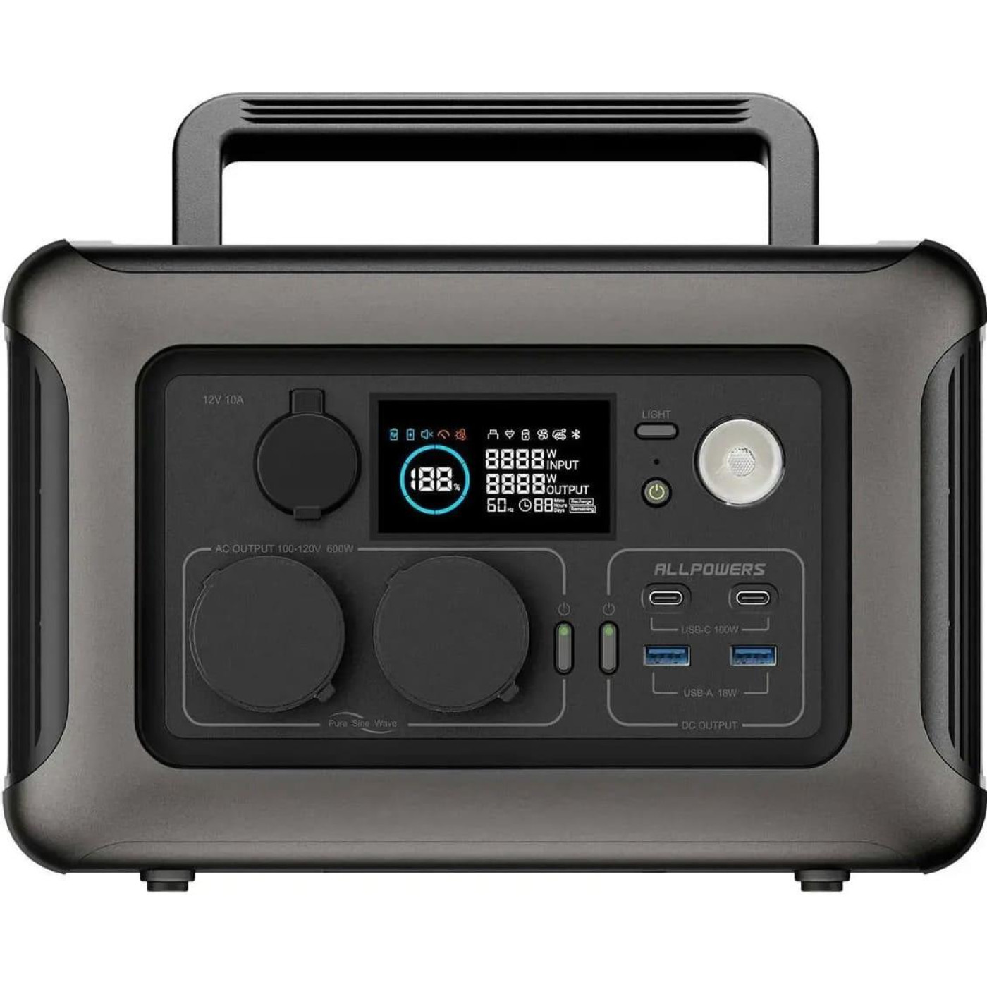 Зарядная станция ALLPOWERS R600 / 600 Вт / 299.52 Вт/ч / LiFePO4 (R600)