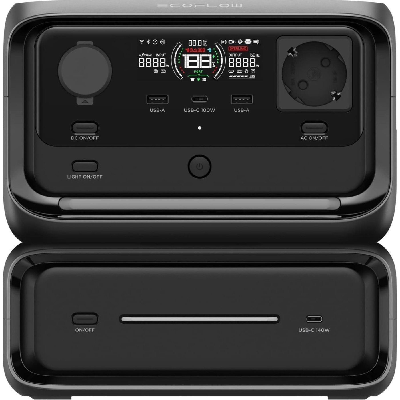 Зарядна станція EcoFlow RIVER 3 Max / 600 Вт / 572 Вт/ч / LiFePO4 (EFRIVER3Max-EU-CBOX) UA