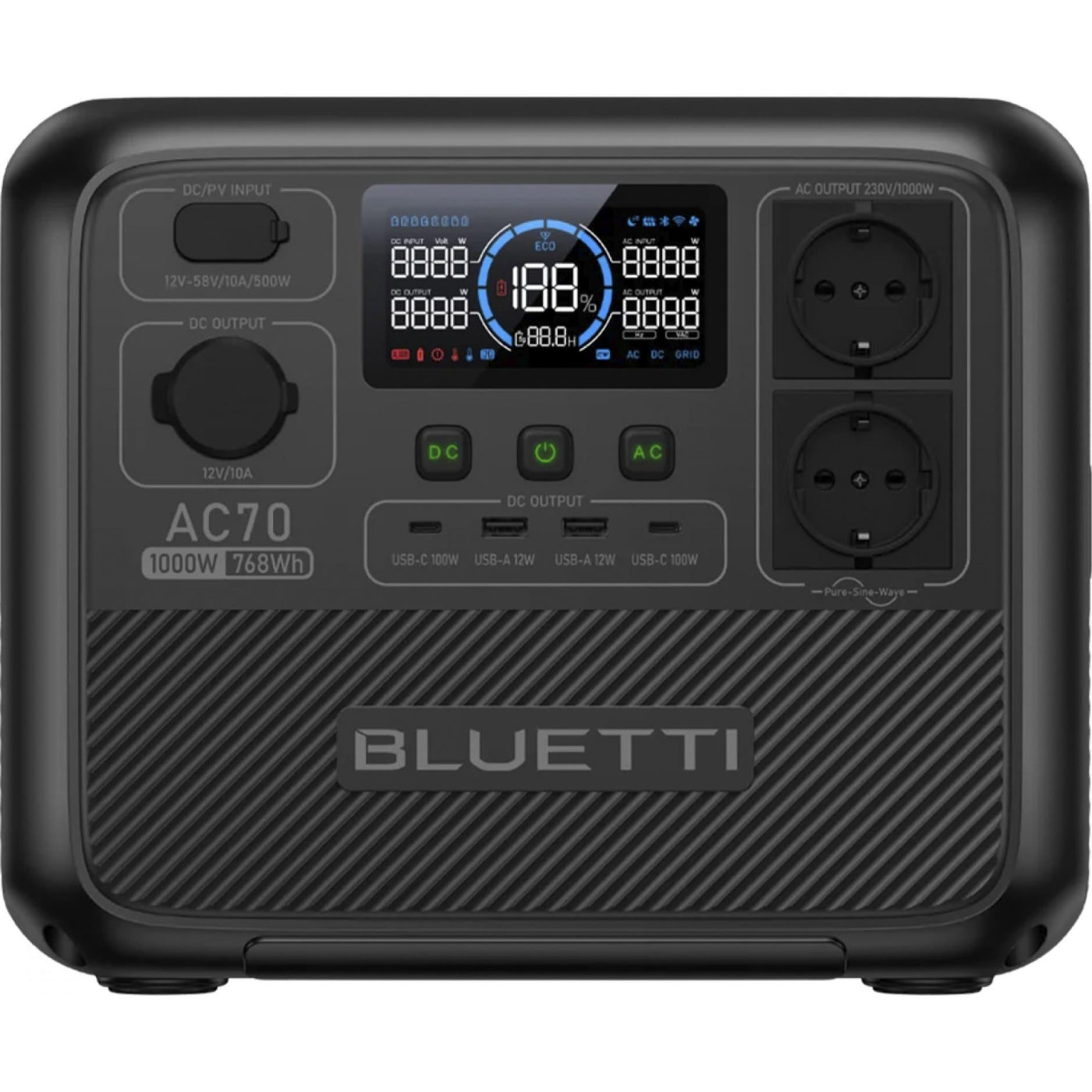 Зарядна станция BLUETTI AC70 1000W 768Wh