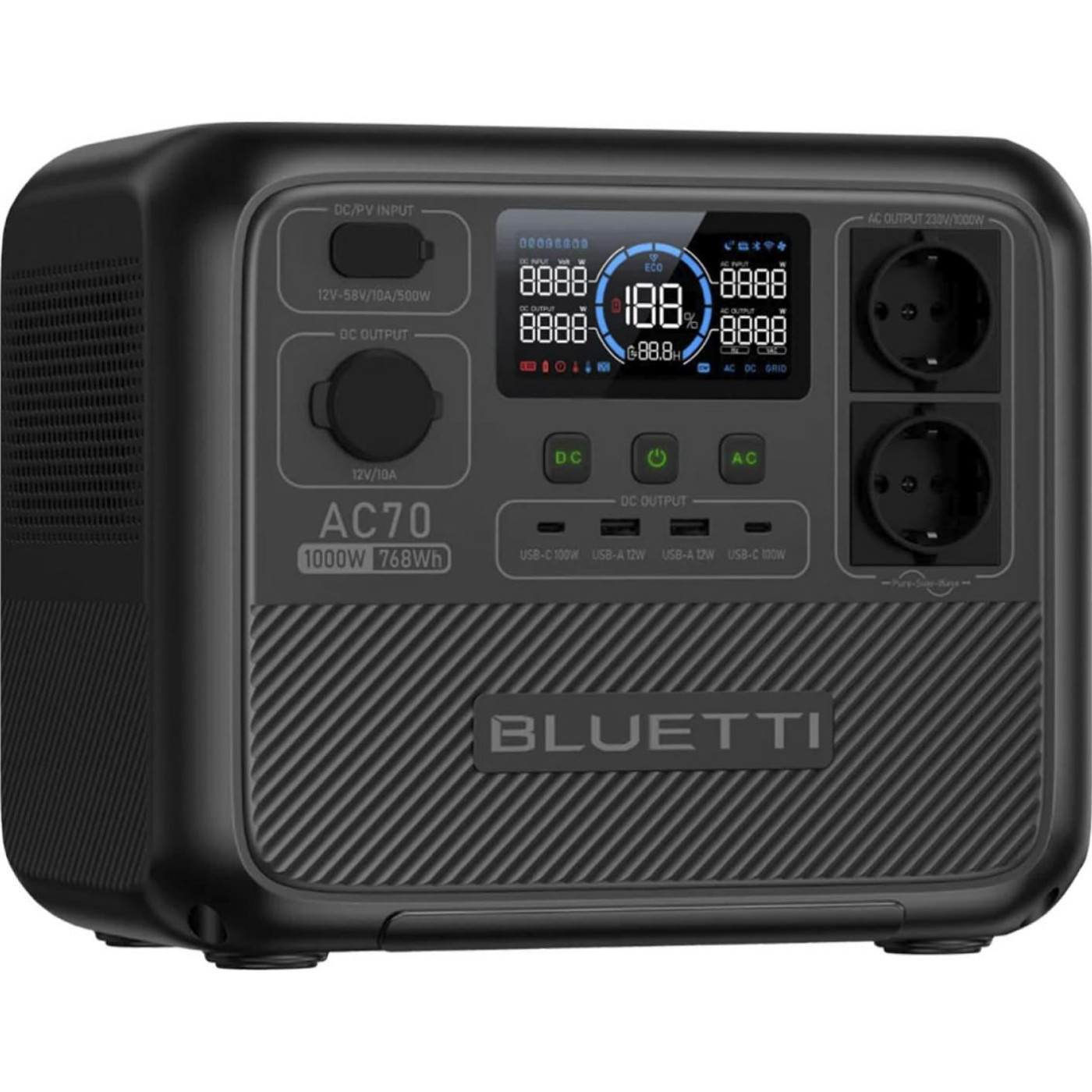 Зарядна станция BLUETTI AC70 1000W 768Wh